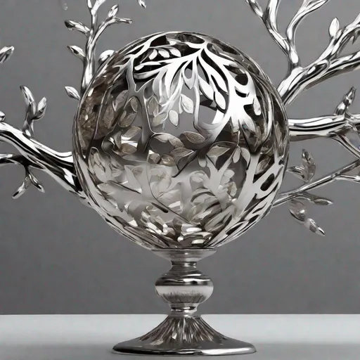 Prompt: Luxus Ornamental cut out silver Ball artistic decorated on cozy ambiente polished piano varnish table, berry branch, reflecting, high contrast, fir branch, chritmas, decoration, 3d, high end craftmansship, liquid structures, splash, reflexion, cinematic light, epic, intricate patterns, jewelery, digital art, wallpaper, octan render, 32k, hdr, studio photo, trending on pinterest