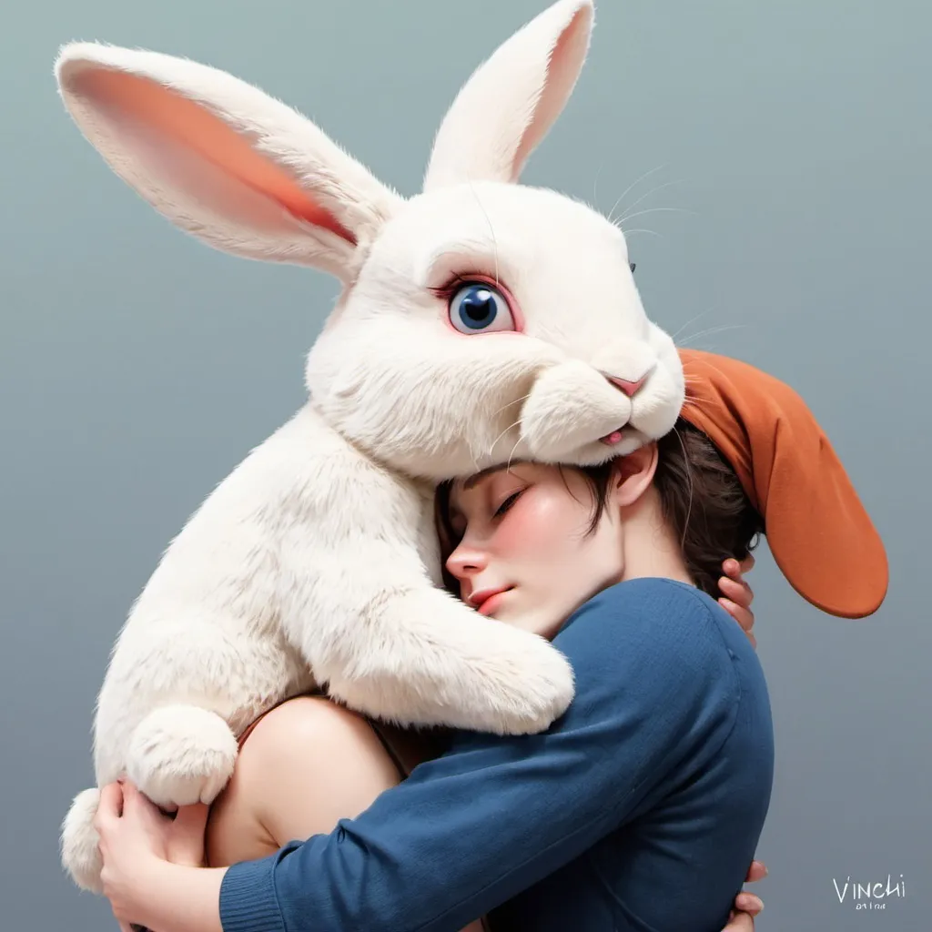 Prompt: Hold me right bunny, by vVinchi