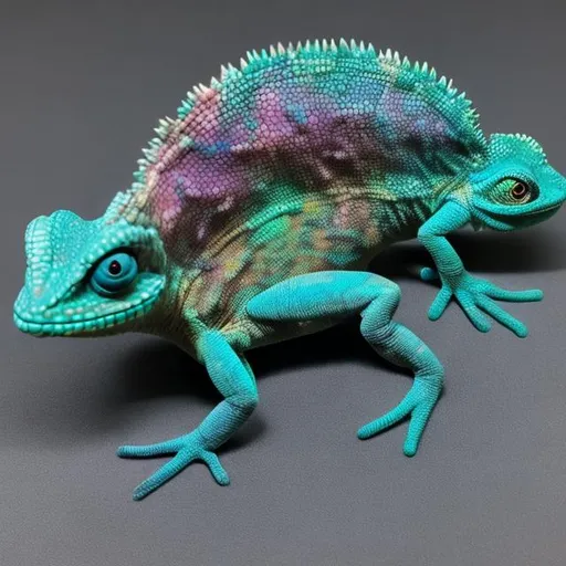 Prompt: Specter Chameleon that is ephemeral light teal and floats along being eerie and creepy, best quality, masterpiece