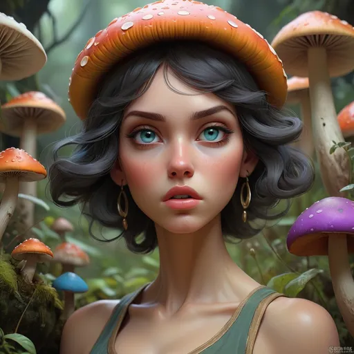 Prompt: : a beautiful, giantess, colossal goddess, landscape, detailed, floral, fantasy, landscape, floral, (small chest) mushrooms, soft, pretty, delicate, delicate face,  visuals, aesthetic, full body and face focus, intricate details, exceptional detail, fantasy, ethereal lighting, hyper sharp, sharp focus, photorealistic portrait, detailed face, highly detailed, realistic, hyper realistic, colorful, unreal engine, Ultra realistic, athletic body, Highly detailed photo realistic digital artwork. High definition. Face by Tom Bagshaw and art by Sakimichan, Android Jones" and tom bagshaw, Biggals, beautiful face, beautiful body, beautiful eyes, beautiful hair, smooth textures,is a digital painting with vibrant colors and exceptional detail, created using 3DS Max, AppGameKit, and Behance HD.

--aspect 5:4
--chaos 50
--quality 1
--seed 123456
--stop 100
--version 5.1
--stylize 500
--uplight
--iw 0.5



