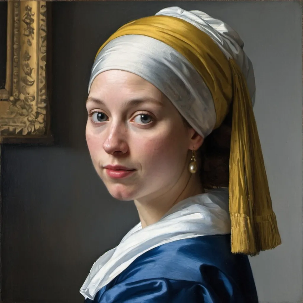 Prompt: Dupli-Kate of Invincible by Johannes Vermeer.