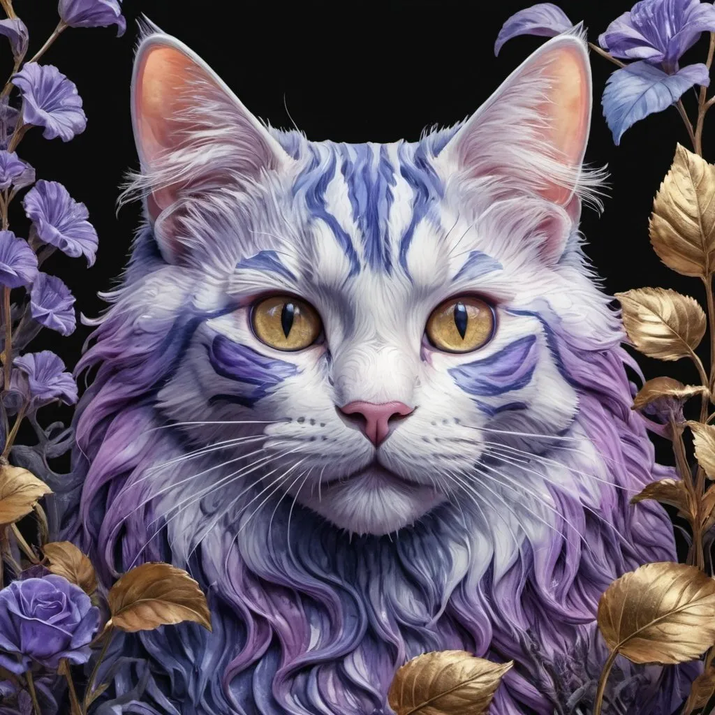 Prompt: there are a lot of different beautiful cats, 3d, horror, 16k, surrealism, careful drawing of details, transparent watercolor, clear contour, aesthetically pleasing, professional photo, realistic photo, incredible landscape, dark botanical, dark fantasy, gold, black, blue, white, purple, red, lilac, neon, childrenGlazed, fiber, engraving, color illustration, fantastic 