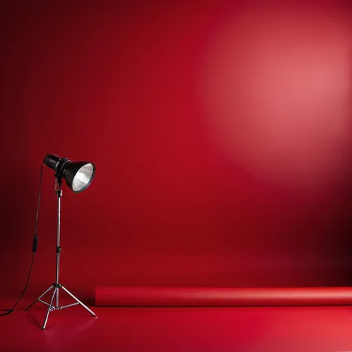 Prompt: rich red color background, professional product photography-no objects