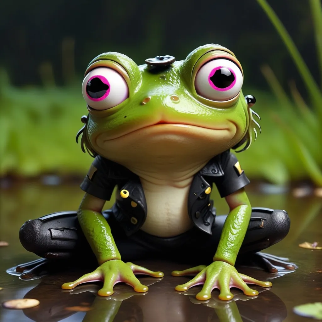 Prompt: EMO frog 