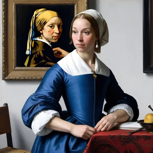 Prompt: Dupli-Kate of Invincible by Johannes Vermeer.