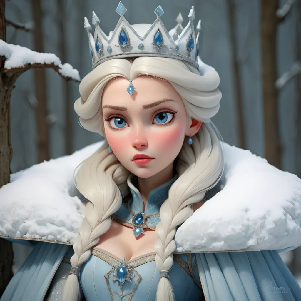 Prompt: snow Queen by Lorenzetti 