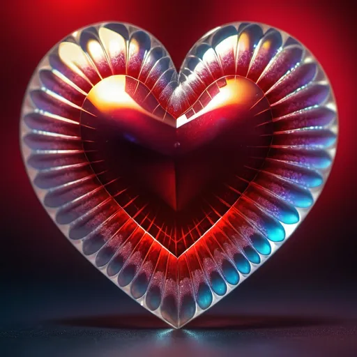 Prompt: a beautiful radiant big red heart，a beautiful radiant big red heart, Miki Asai Macro photography, close-up, hyper detailed, trending on artstation, sharp focus, studio photo, intricate details, highly detailed, by greg rutkowski, Broken Glass effect, no background, stunning, something that even doesn't exist, mythical being, energy, molecular, textures, iridescent and luminescent scales, breathtaking beauty, pure perfection, divine presence, unforgettable, impressive, breathtaking beauty, Volumetric light, auras, rays, vivid colors reflects