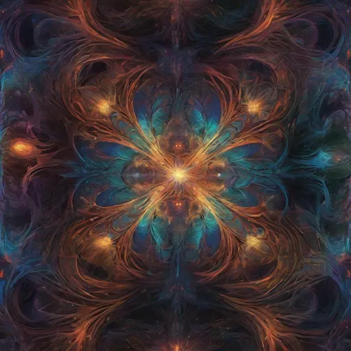 Prompt: "Generate a captivating digital fractal design that explores the intricate interplay of colors and shapes, evoking a sense of complexity and wonder.", centered, symmetry, painted, intricate, volumetric lighting, beautiful, rich deep colors masterpiece, sharp focus, ultra detailed, in the style of dan mumford and marc simonetti, astrophotography