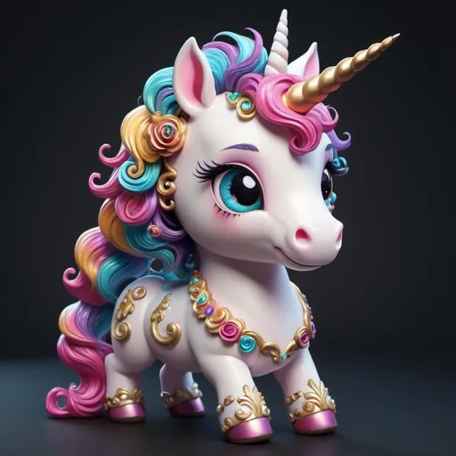 Prompt: a stunning rendition of an adorable unicorn, intricate details, hyperrealistic, Pixar render, very colorful, vibrant, cinematic, ornate, luxury, elite, kawaii chibi