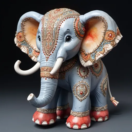 Prompt: elephant toy, Watercolor, trending on artstation, sharp focus, studio photo, intricate details, highly detailed, by greg rutkowski