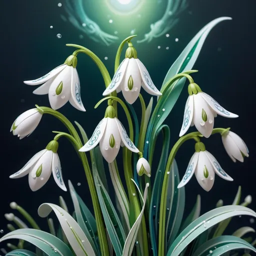 Prompt: ethereal fantasy concept art of intricate paper quilled cute fantasy  snowdrop  flower, 

vibrant, beautiful paper quills, hyper detailed, insane depth, gorgeous composition, chaotic but orderly . magnificent, celestial, ethereal, painterly, epic, majestic, magical, fantasy art, cover art, 

dreamy, magic, surreal, fantasy, 

digital art, wlop, artgerm and james jean, ultra hd, realistic, vivid colors, highly detailed
