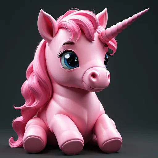 Prompt: Art of a pink Unicorn, HD, cute