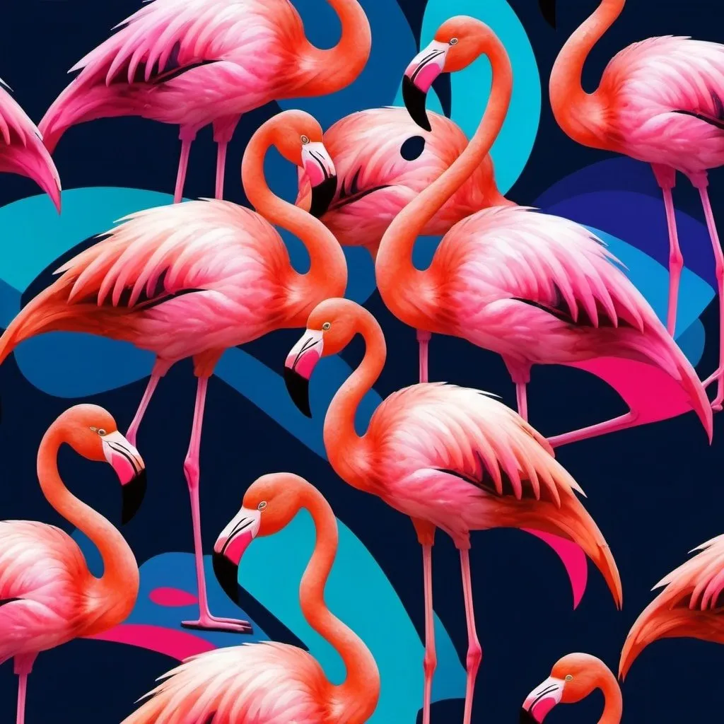 Prompt: flamingo abstract colorful amazing