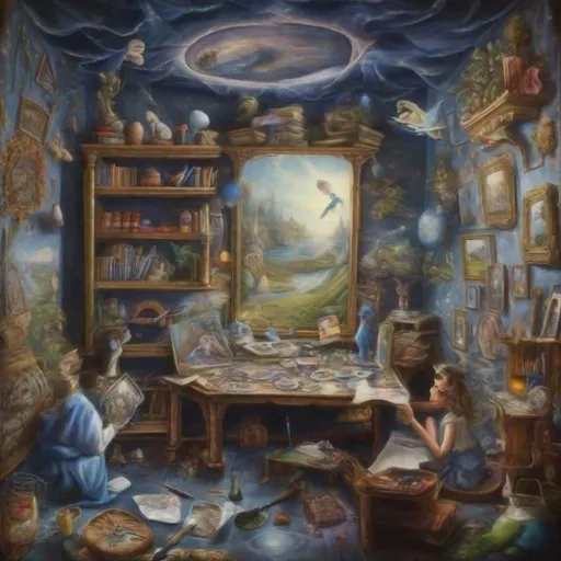 Prompt: you are a genius painter ; this is your best art work ; a surreal magical realism painting 