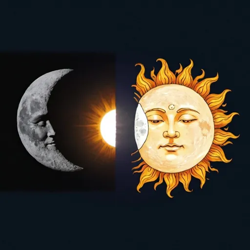 Prompt: sun vs moon