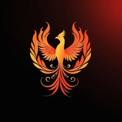 Prompt: Create me a  basic circle logo for game  using these words: phoenix, fire , holy,divine,power, miracle.