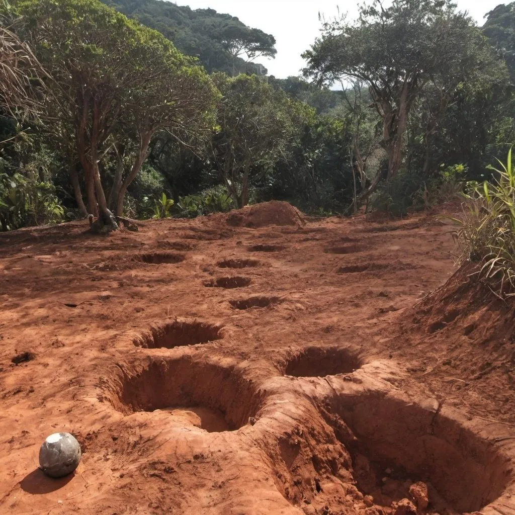 Prompt: Deus  pisando sobre uma terra seca e árida.