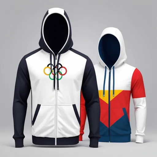 Prompt: Theme & Style:Create a clothing design inspired by the [Olympics/selected theme].Focus on [sportswear/casual wear/formal wear].Design Details:Use a color palette that includes [specific colors].Incorporate patterns or motifs such as [e.g., geometric, stripes, national flags].Ensure distinct designs for both the front and back sides of the clothing.Silhouette & Fit:Design [t-shirts/hoodies/jackets/etc.] with a [slim/loose/regular] fit.Include specific elements like [e.g., short sleeves, hood, pockets].Creativity & Complexity:Set a moderate level of creativity and complexity, ensuring the designs are practical and wearable.Iteration & Feedback:Generate multiple design variations.Allow for review and adjustments based on feedback.