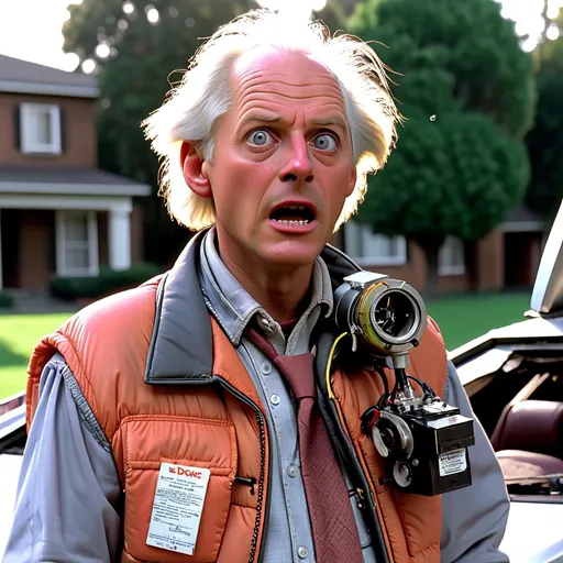 Prompt: Doc from the movie "Back to the Future" in the future