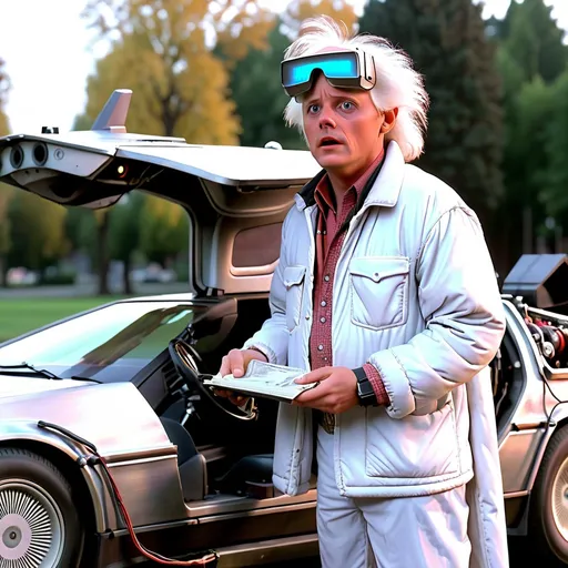 Prompt: Doc from the movie "Back to the Future" in the future