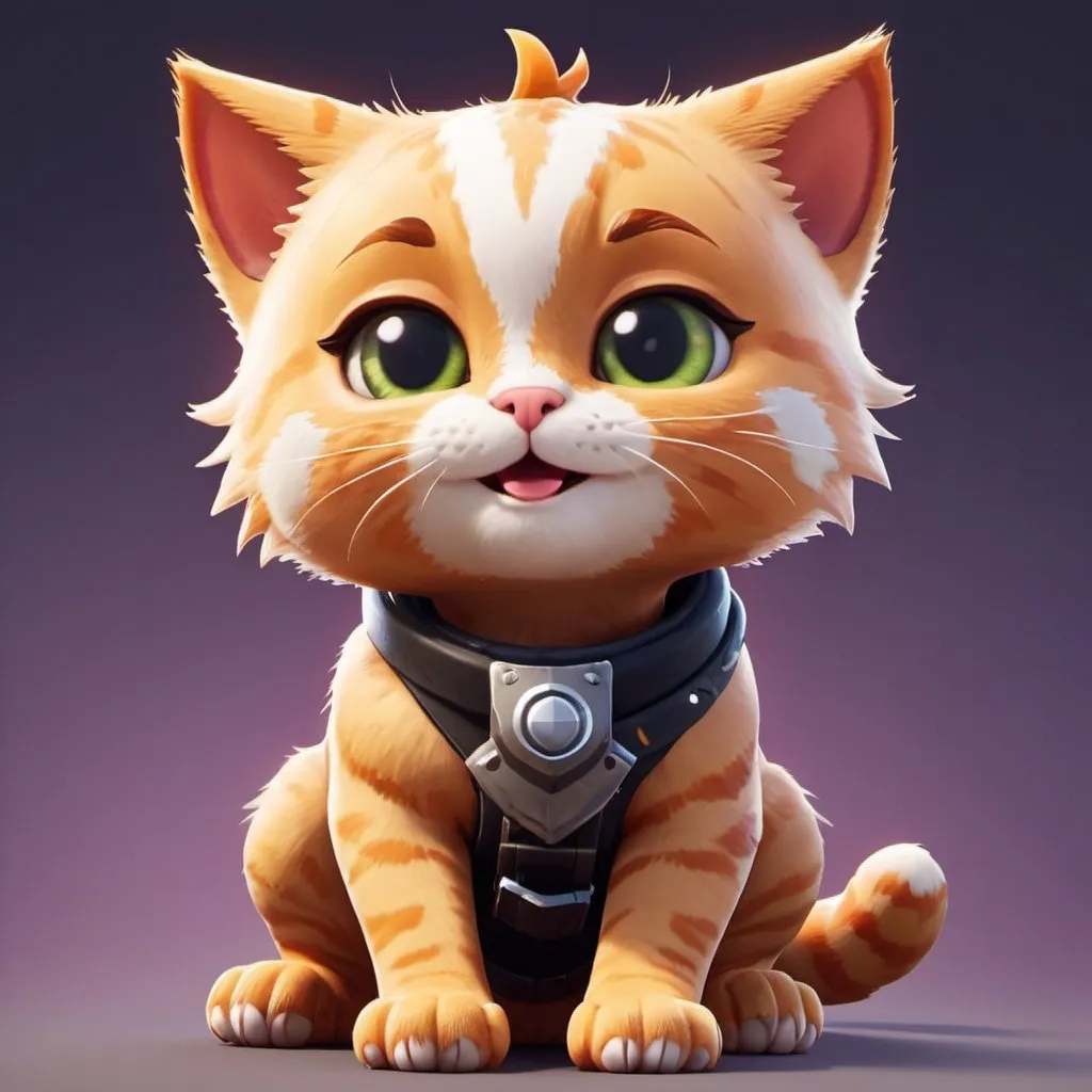 Prompt: CUTEST CAT GETTING A  WIN IN FORTNITE