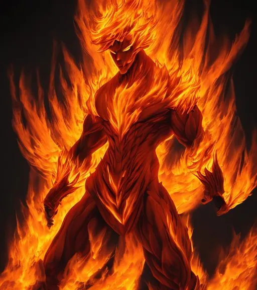 Prompt: Fire personified 