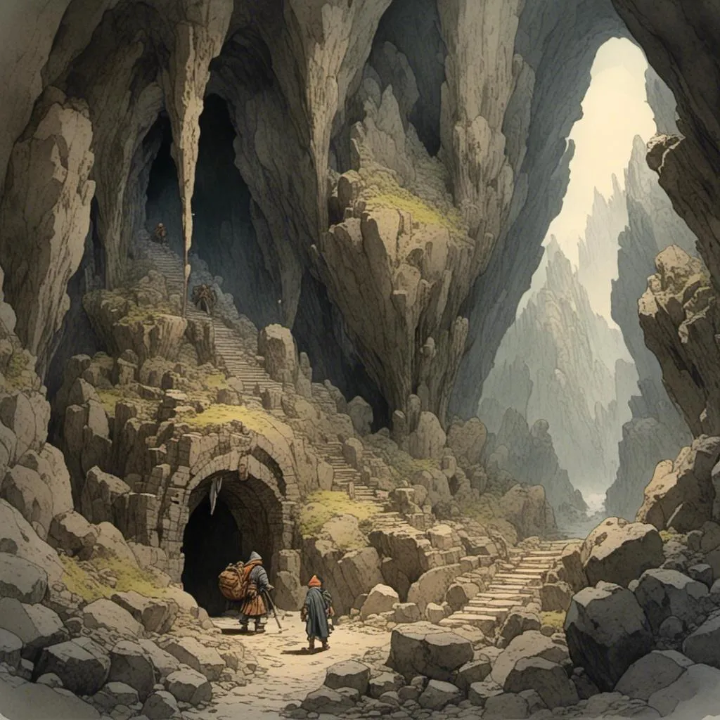 Prompt: <mymodel> a dwarf cavern