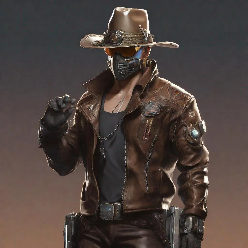 Cyberpunk cowboy outfit