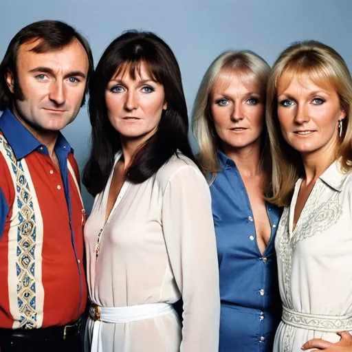 Prompt: phil collins and abba together in album