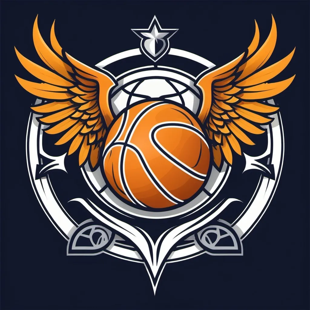 Prompt: A basketball team logo with wings
Archangels