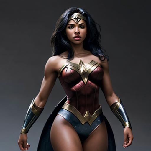 Prompt: sensual black wonderwoman