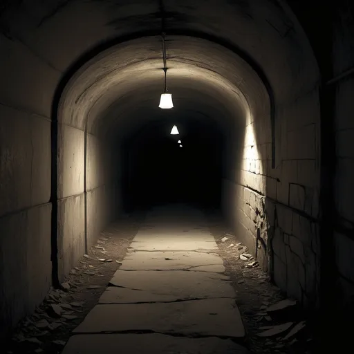 Prompt: (spooky tunnels) underground, dark and haunting, shadows cast eerily, worn stone walls, cobwebs and dust, flickering lights revealing scattered university of Oklahoma banners, chilling atmosphere, mysterious vibe, unsettling silence, cinematic depth, ominous ambiance, (HD) ultra-detailed, high-quality visualization, hint of decay and neglect, evoking a sense of foreboding and eerie exploration. The university of Oklahoma logo is slightly visible in the dark lighting
