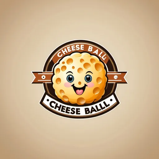 Prompt: Create a logo of cheese potato ball