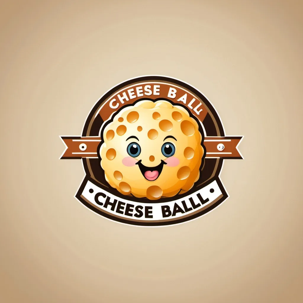 Prompt: Create a logo of cheese potato ball