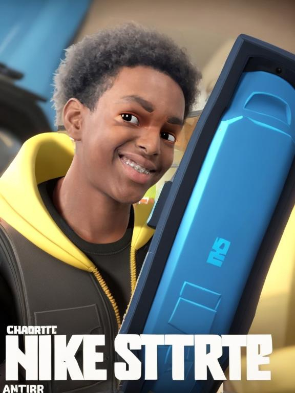 Prompt: Make him like funk ops chracter in fortnit