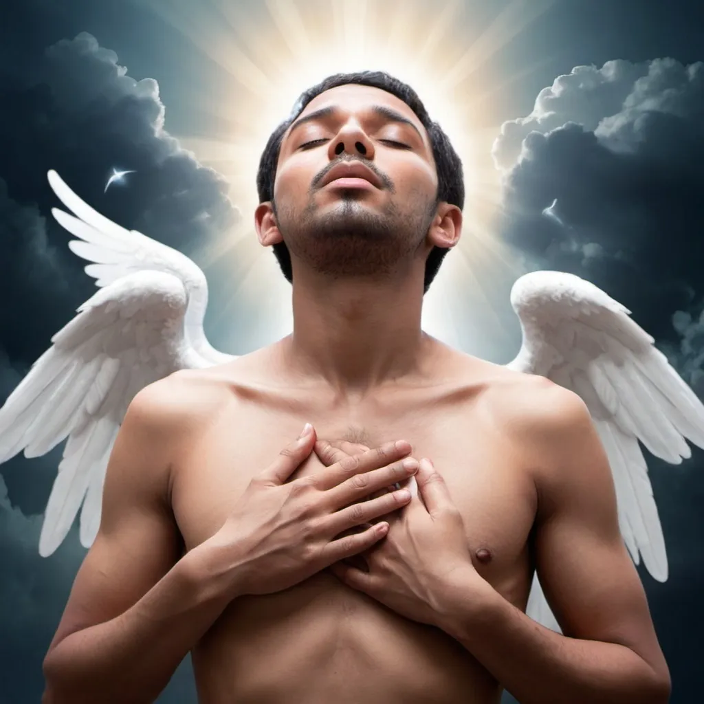 Prompt: Is ther life after death, god frquency breathes caressing my chest
