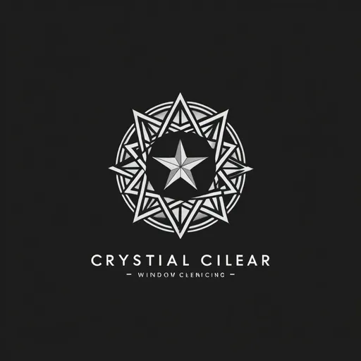 Prompt: Logo for crystal clear window cleaning