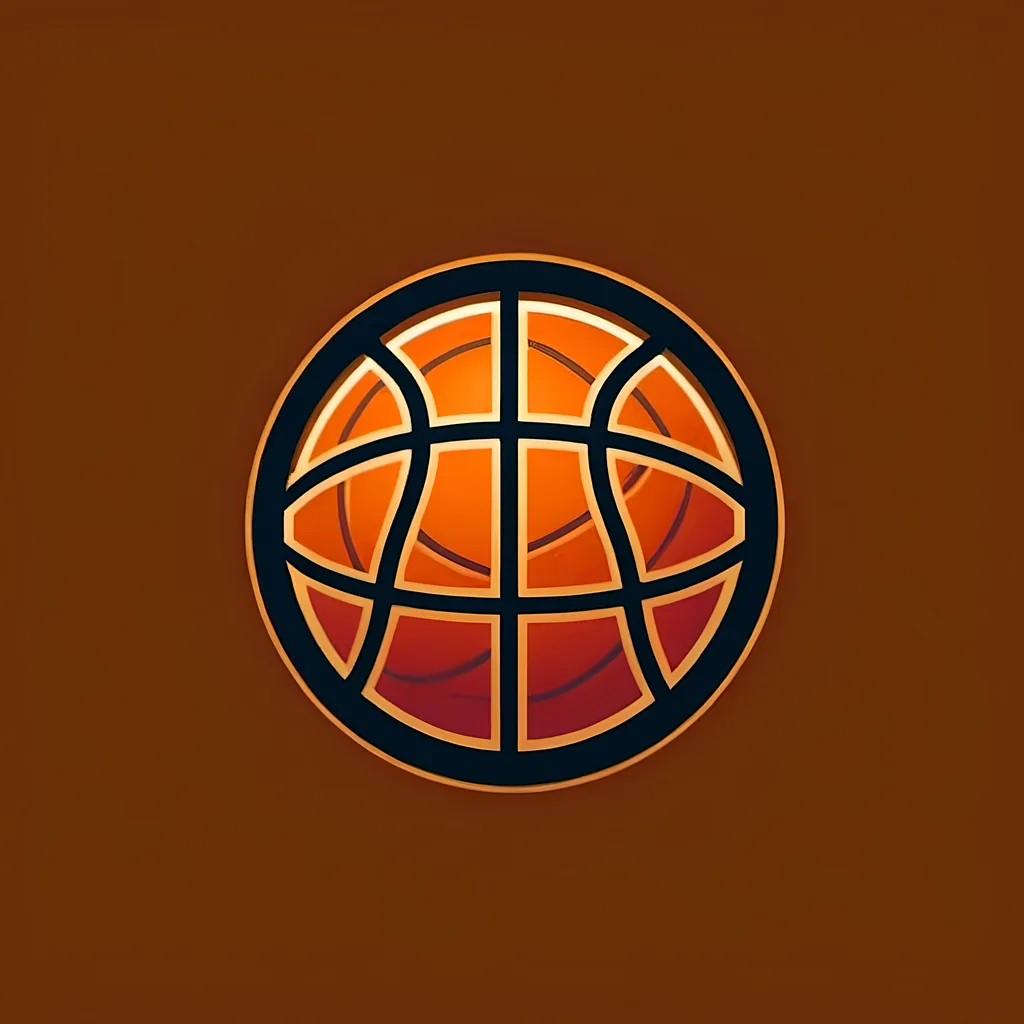 Prompt: basketball league logo 