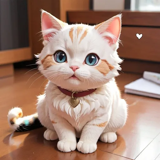 Prompt: a extremely cute anime cat