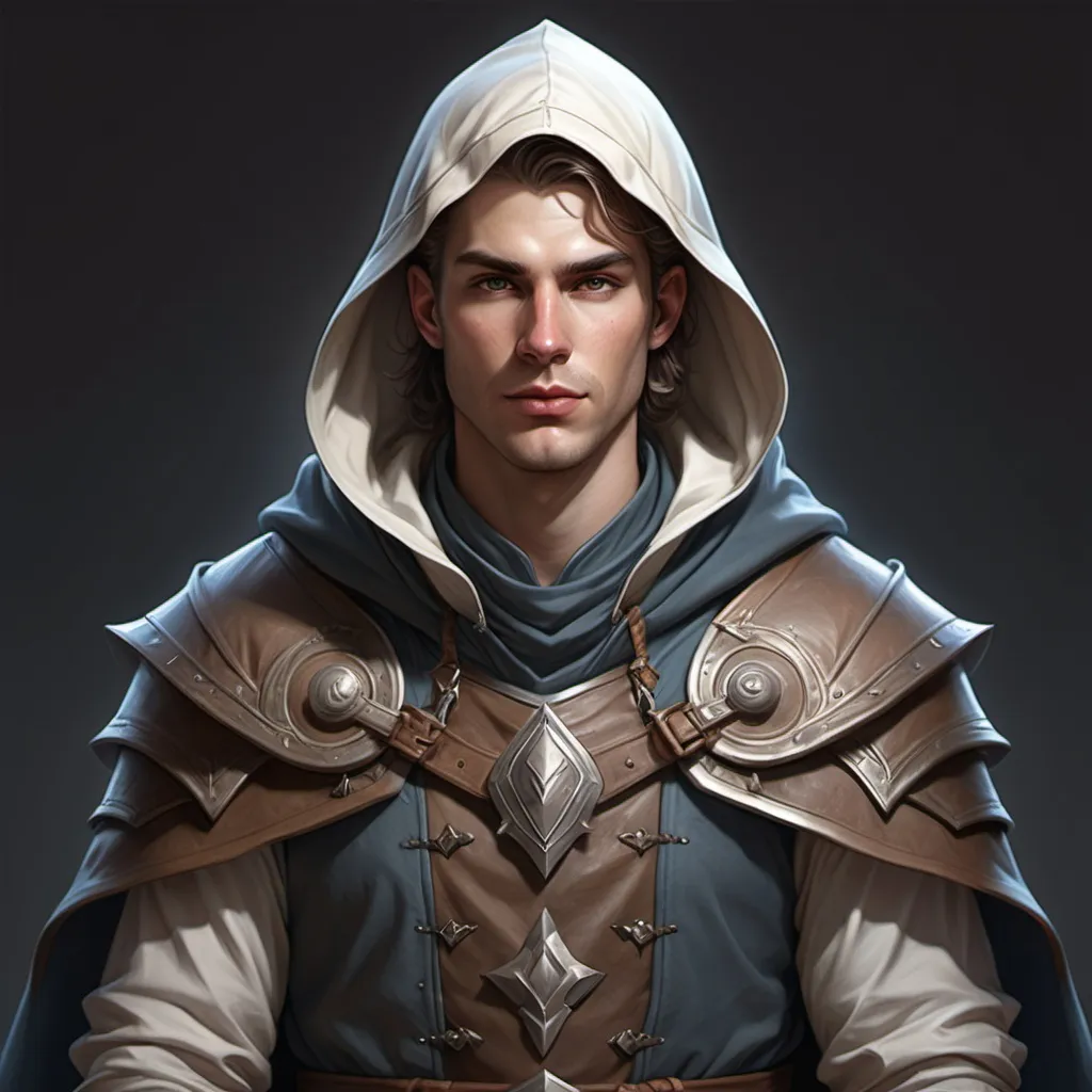 Prompt: hyper-realistic cleric character, male fantasy character art, illustration, dnd, Shar, wearing a hood
