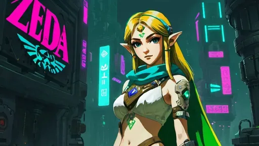 Prompt: zelda, cyberpunk