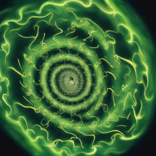 Prompt: A green spiral inside a heart representing love and growth.
