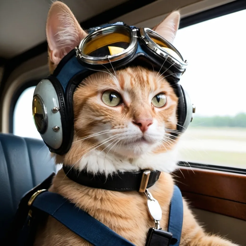 Prompt: Cat as a pilot