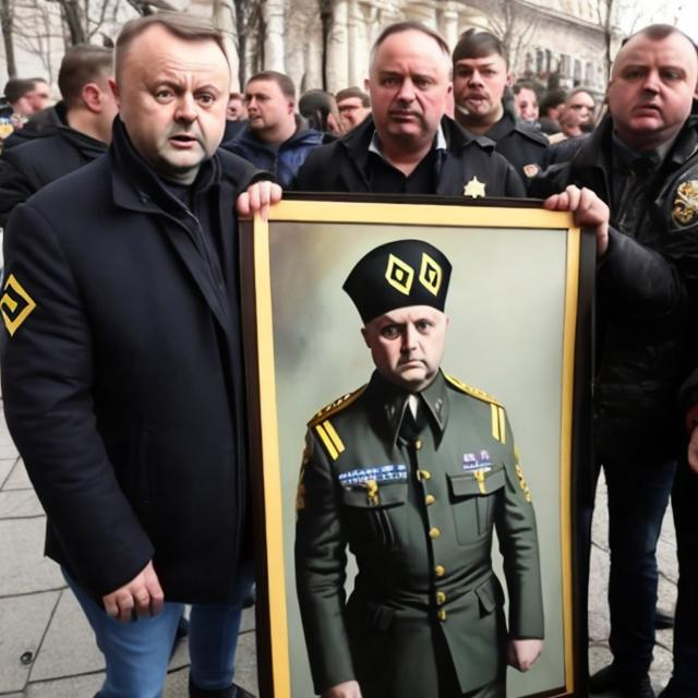 Prompt: Anthony Albanese wears a nazi azov   Zelanski in Kiev


  

