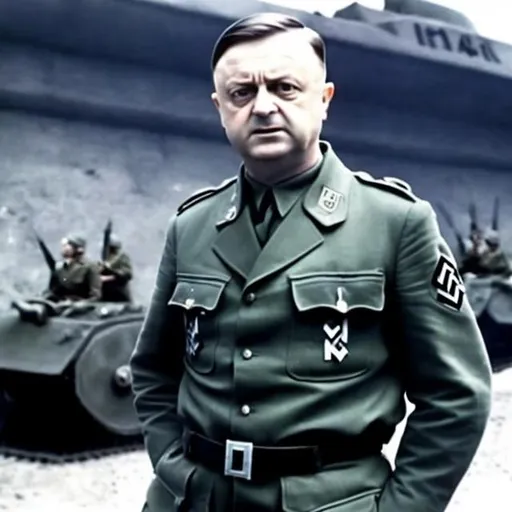Prompt: Anthony Albanese as nazi ss pazer tank

  

