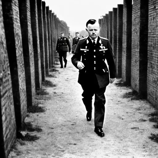 Prompt: Anthony Albanese   nazi ss officer walking threw concentration camp

  

