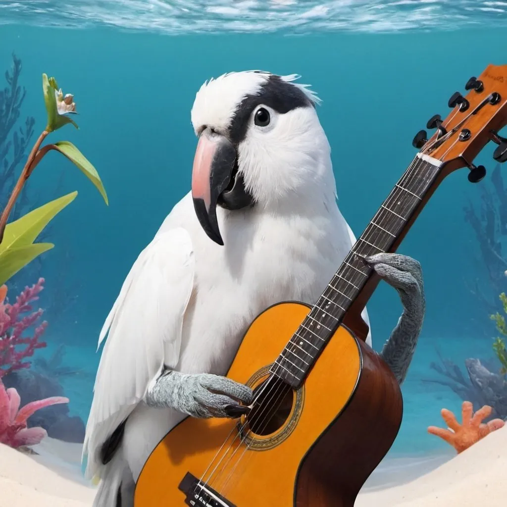 Prompt: 🎶 🎼 🎵 🦜 🏝 🌊 