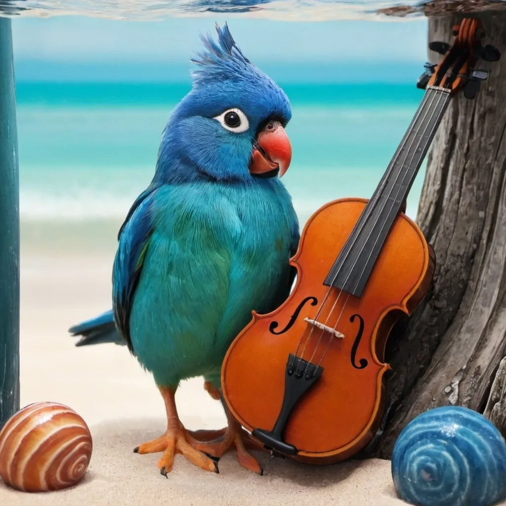 Prompt: 🎶 🎼 🎵 🦜 🏝 🌊 