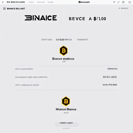 Prompt: create me a binance wallet screenshot with 100$ balance