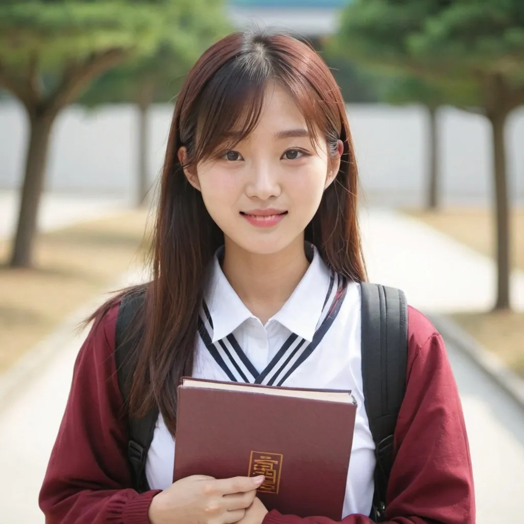 Prompt: korean female student